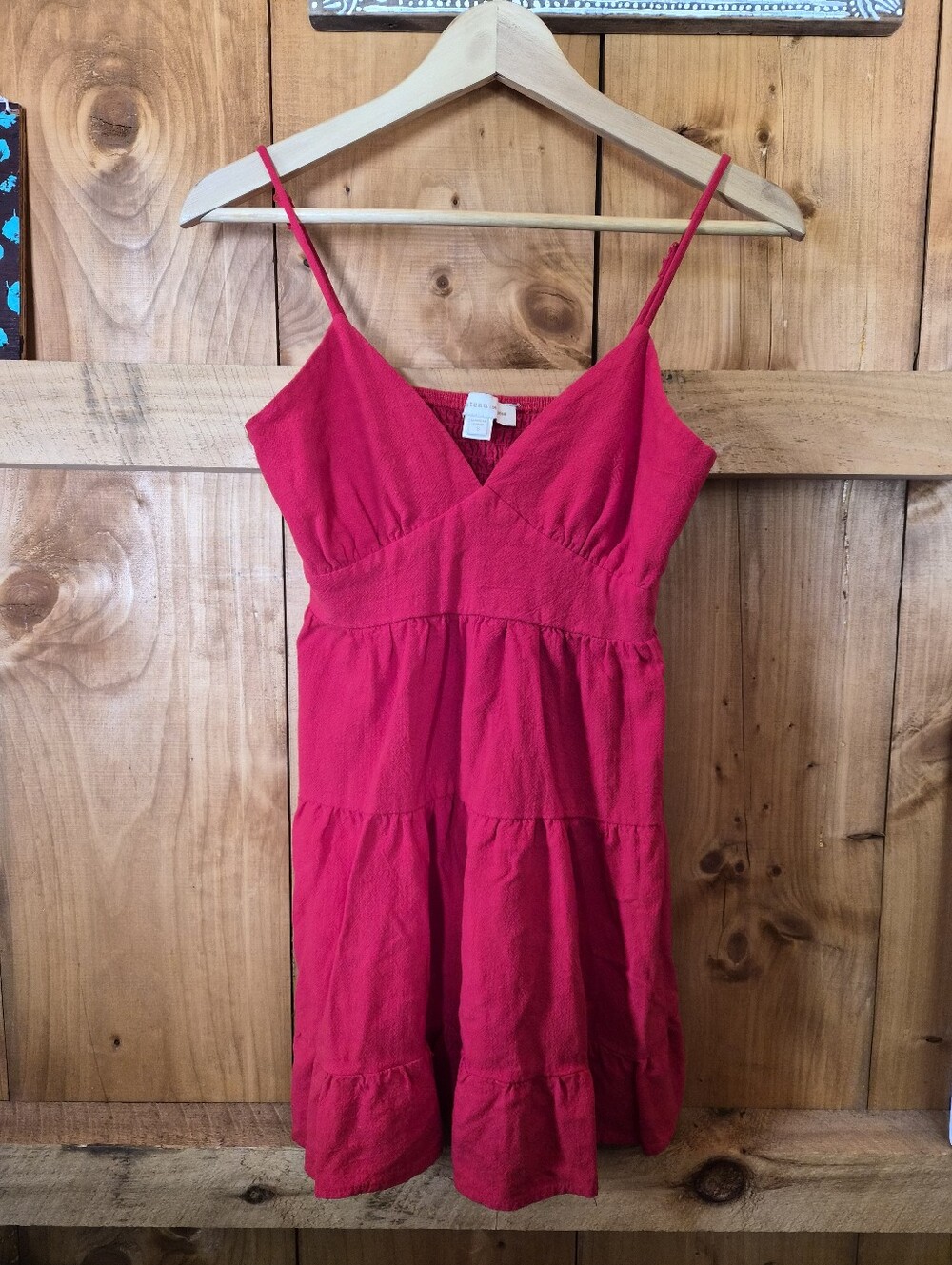 Monteau Bright Red Spaghetti-Strap Mini Dress